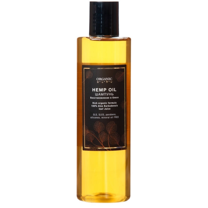 Шампунь для волос Organic Guru Hemp oil укрепляющий 250 мл авз elite organic шампунь гипоаллергенный для собак и щенков 270 мл 270 мл