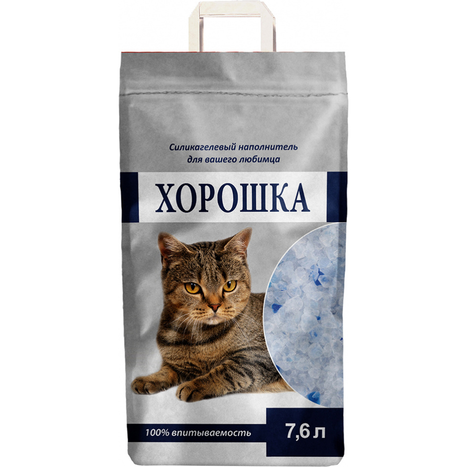 Наполнитель Хорошка силикагелевый 7,6 л наполнитель toshiko бентонитовый для кошачьего туалета комкующийся без запаха 5кг