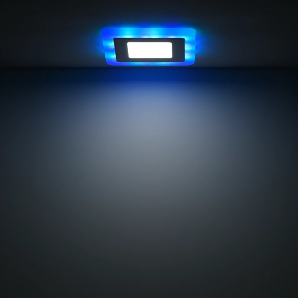 Светильник встраиваемый Gauss RGB 3+3W 4000K D10.5 см, квадратный, цвет 4000 k - фото 4