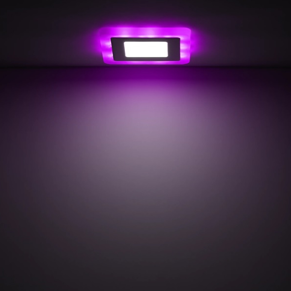 Светильник встраиваемый Gauss RGB 3+3W 4000K D10.5 см, квадратный, цвет 4000 k - фото 5