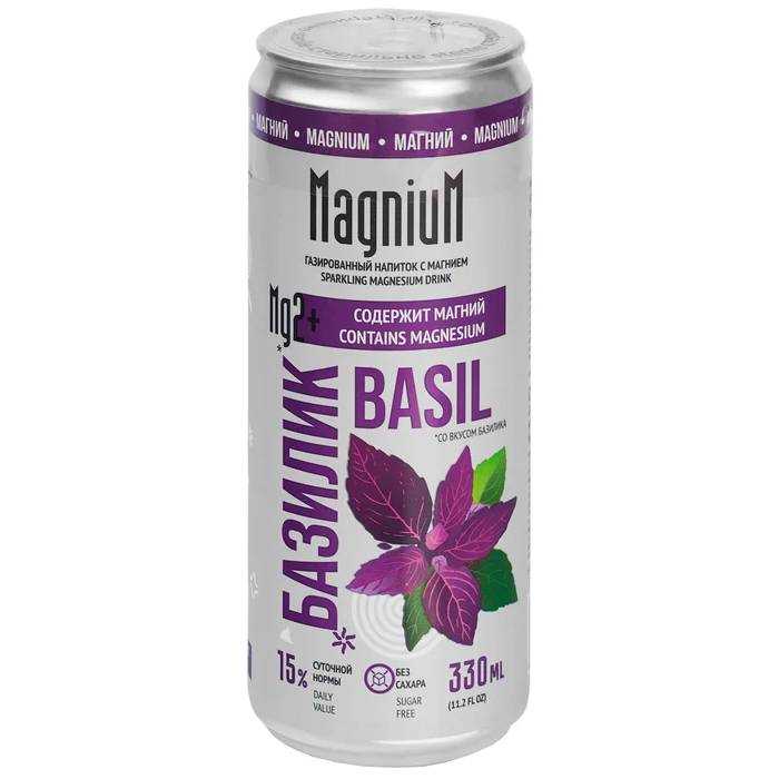 Напиток Magnium базилик 0,33 л напиток magnium тоник лайм 0 33 л