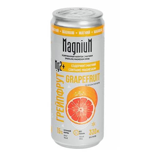 Напиток Magnium грейпфрут 0,33 л изотонический напиток vistens мультифрукт 0 5 литра пэт 6 шт в уп