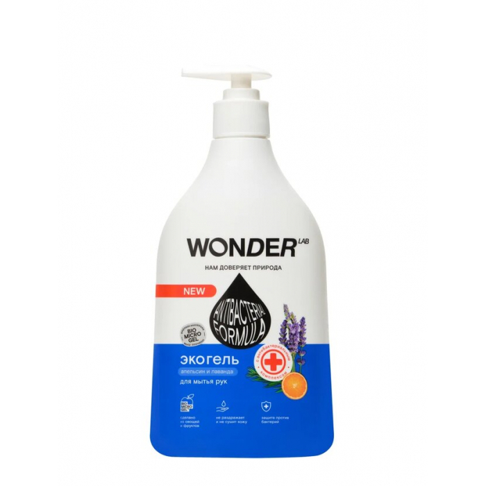 Антибактериальное жидкое мыло WONDER LAB, Апельсин и лаванда, 540 мл цена и фото