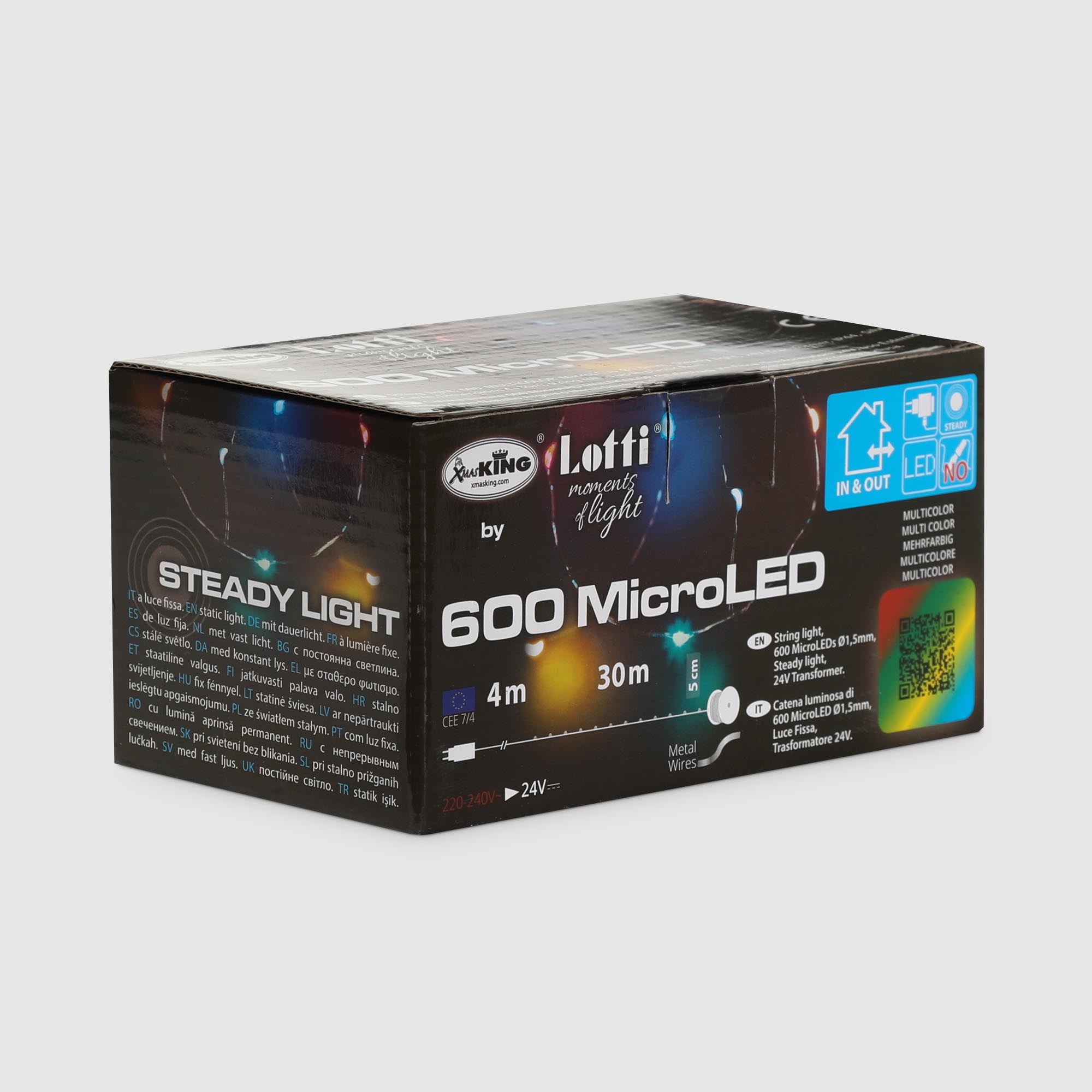 Гирлянда Lotti 600 microLED мультиколор, цвет серебристый - фото 8