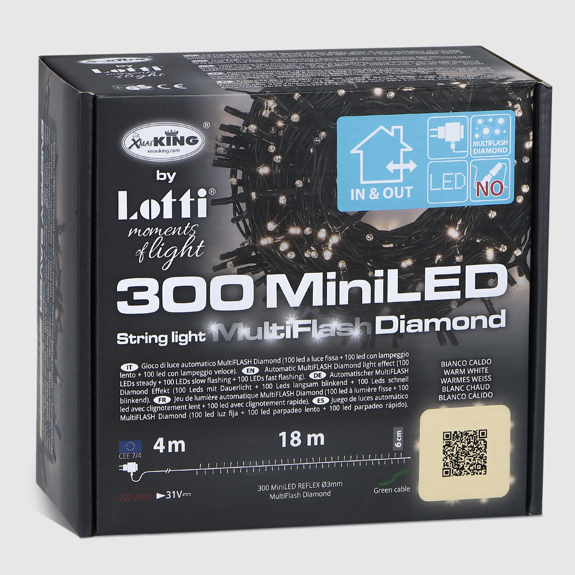 Гирлянда Lotti 48669 300 miniLED теплый белый со стартовым шнуром Вид№9