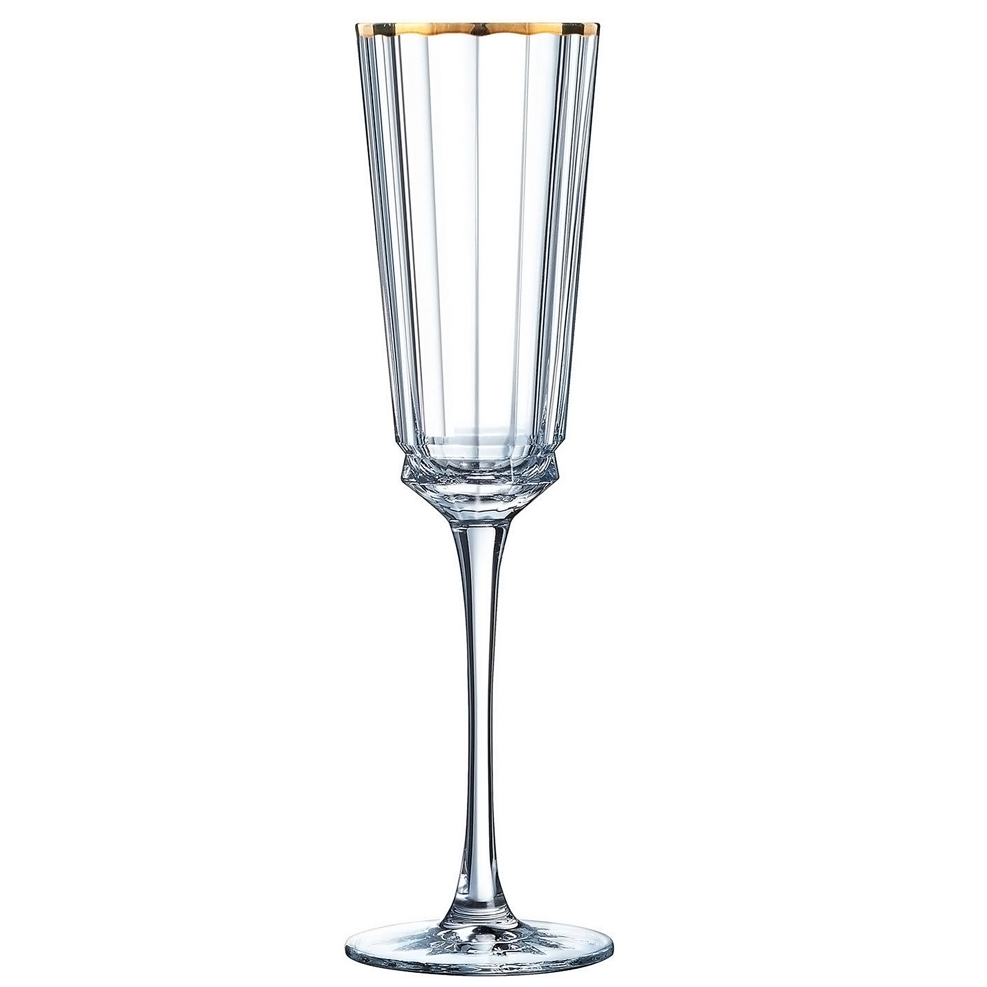 Набор бокалов для шампанского Cristal d`Arques Macassar gold 170 мл, цвет прозрачный - фото 1