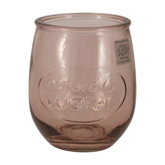 Стакан San miguel Natural water 0,4 л розовый бутылка для воды 1 л со стаканом 220 мл san miguel natural water стекло розовый