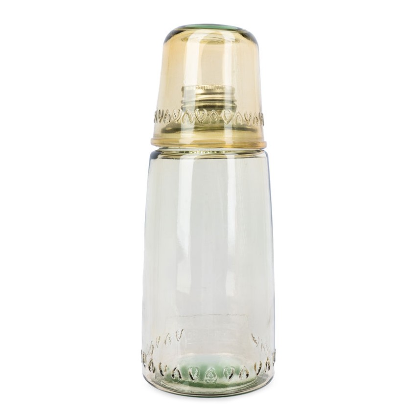 Бутылка для воды San miguel 1 л со стаканом коричневый емкости для специй 2 предмета san miguel 0 1 л 5737