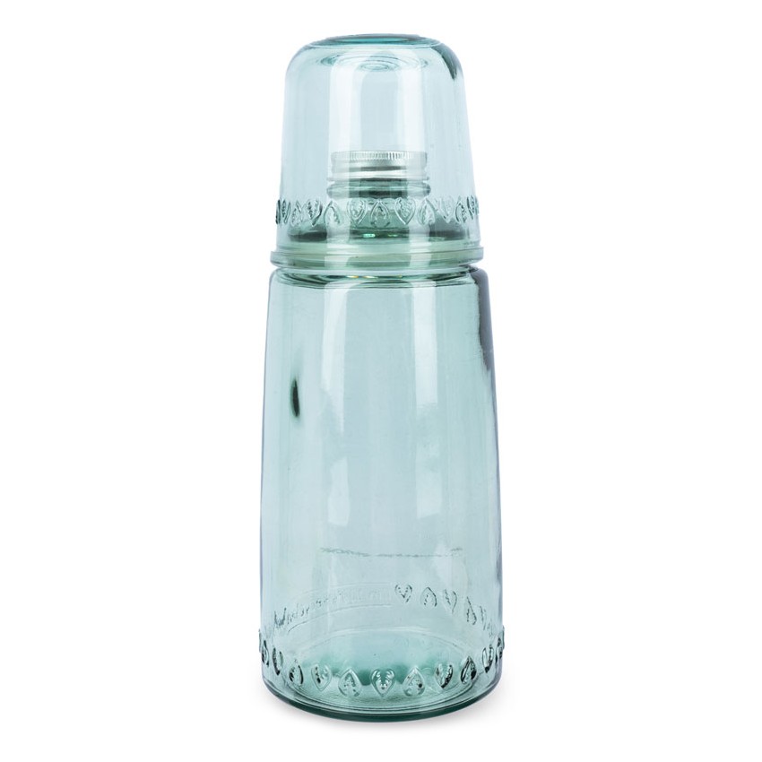 Бутылка для воды San miguel 1 л со стаканом зелёный бутылка для воды sport queen 550 мл