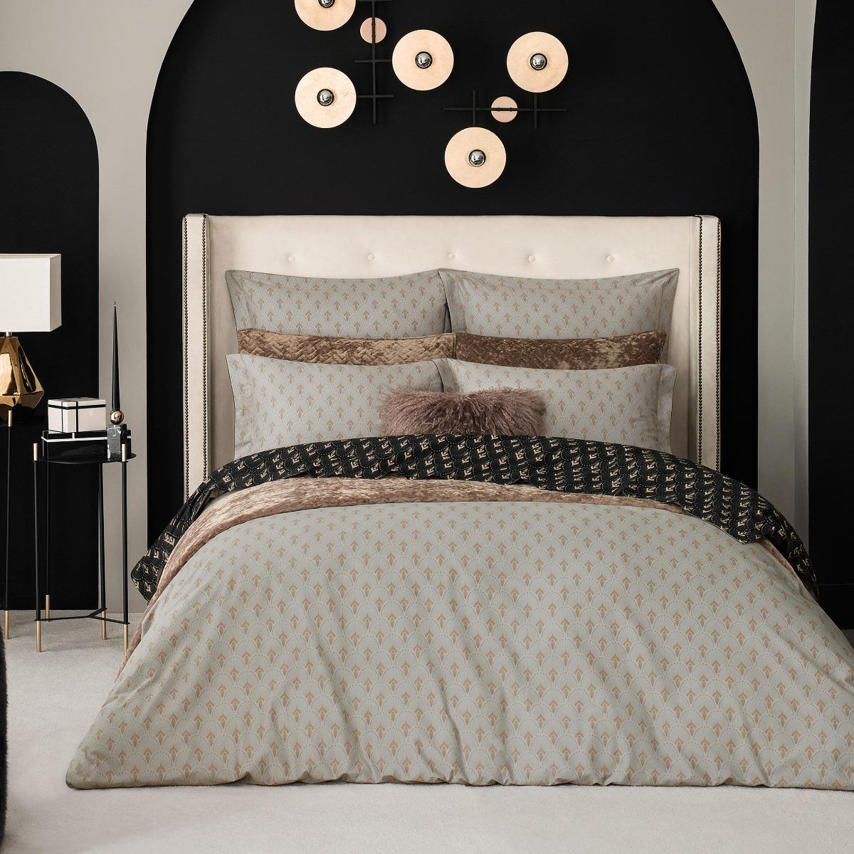 Комплект постельного белья Togas Ландер чёрный с серым Кинг сайз, цвет серый, размер Кинг сайз - фото 1