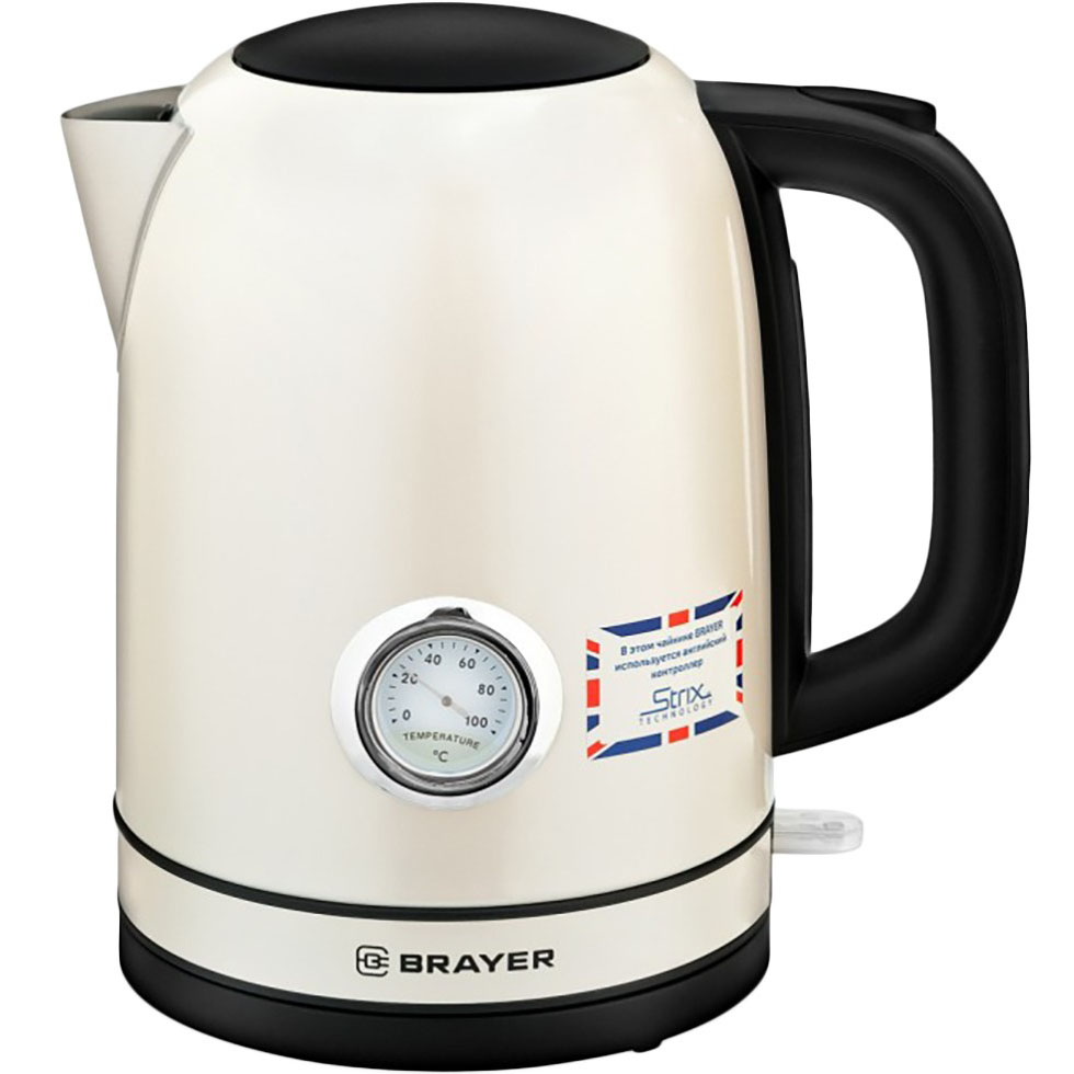 Чайник BRAYER BR1005YE 1040br bk электрический чайник brayer электрический чайник brayer 2 л стекл черный