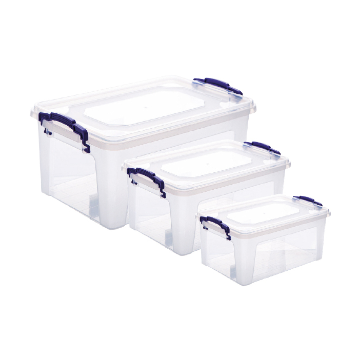 Контейнер Stars Plast для хранения, прозрачный, белый, 1.75/3/5.5 л, 3 шт контейнер для декора с подвесом передвижные ячейки 12 ячеек 13 8 × 11 3 см прозрачный