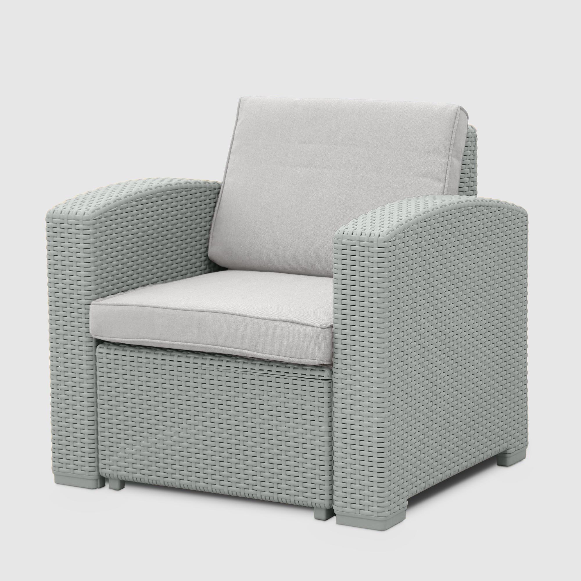 Комплект LF стол+софа 3-х местная+2 кресла+тумбочка серый (SF-C-G-A15050/SF-3-G-A15050), размер 199x75x71 - фото 5