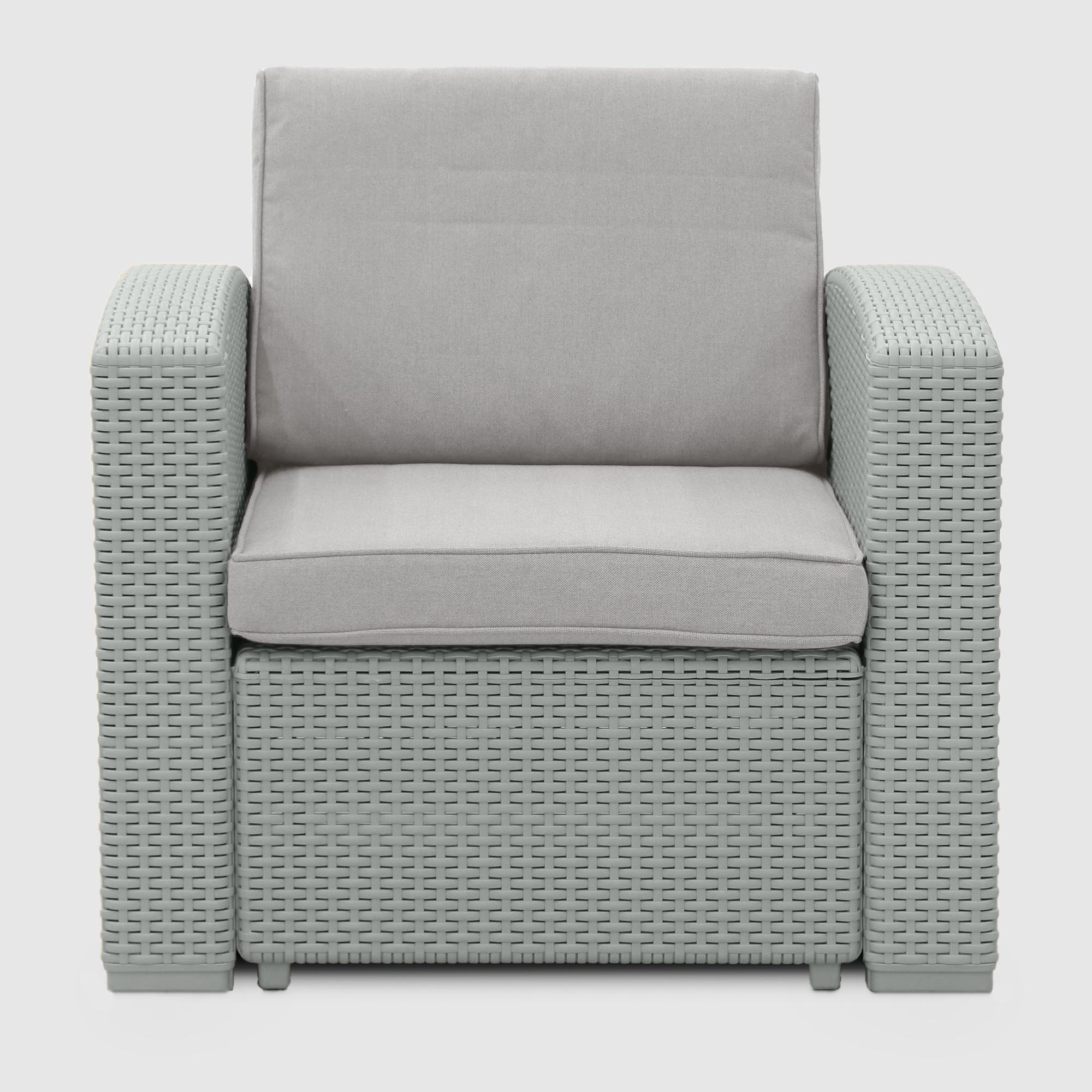 Комплект LF стол+софа 3-х местная+2 кресла+тумбочка серый (SF-C-G-A15050/SF-3-G-A15050), размер 199x75x71 - фото 6