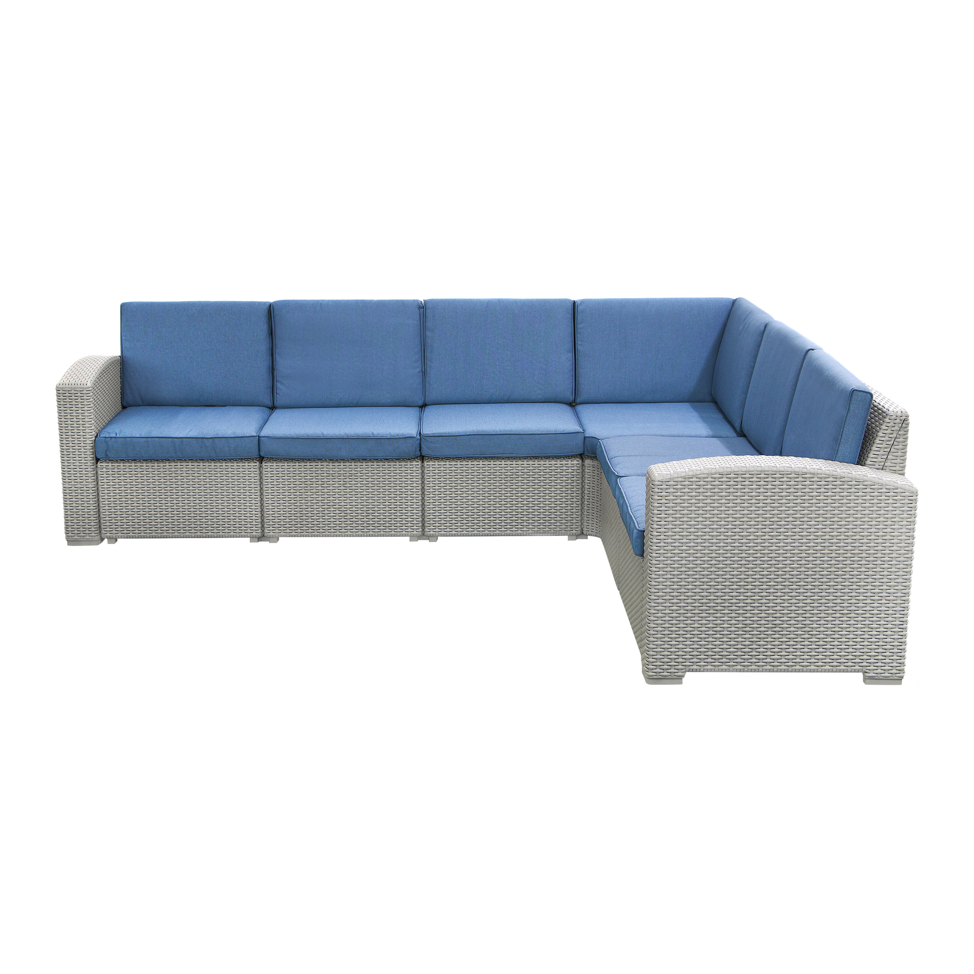 Комплект мебели LF угловой серый, цвет синий, размер 260/210х70х80 - фото 2