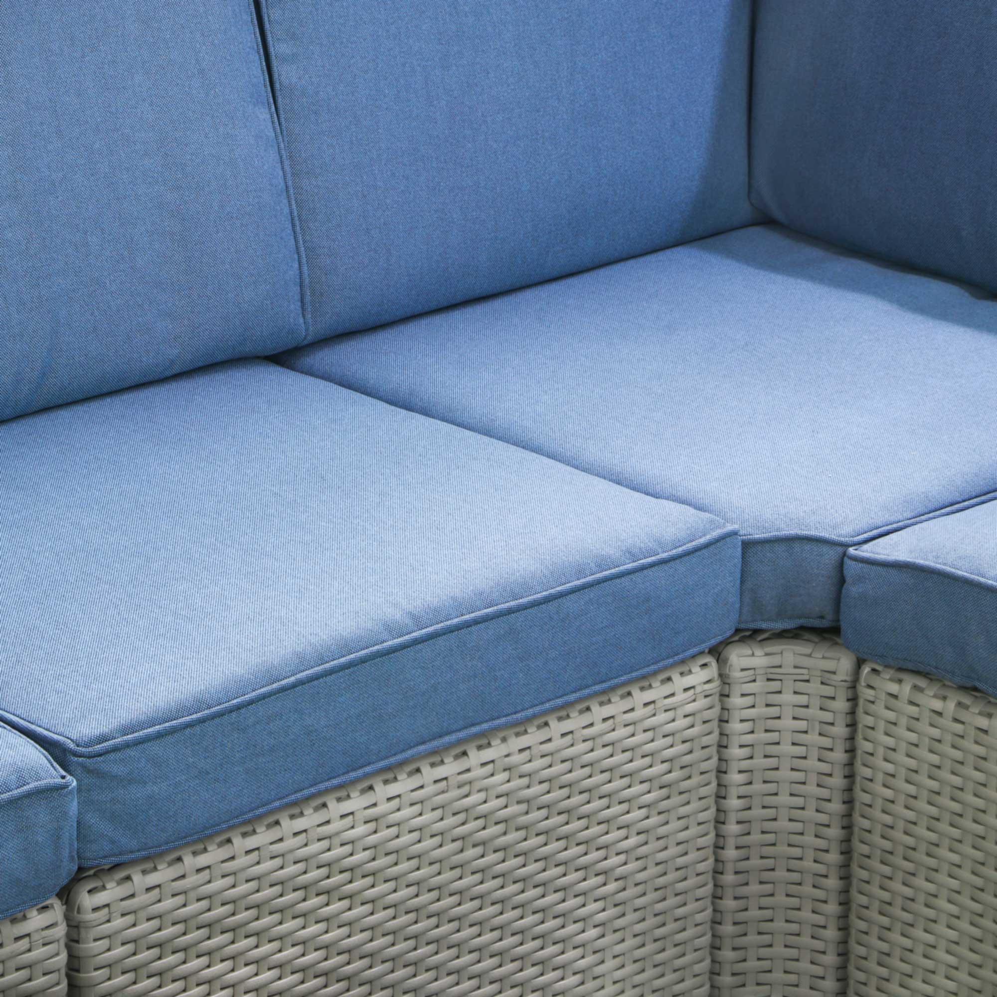 Комплект мебели LF угловой серый, цвет синий, размер 260/210х70х80 - фото 5