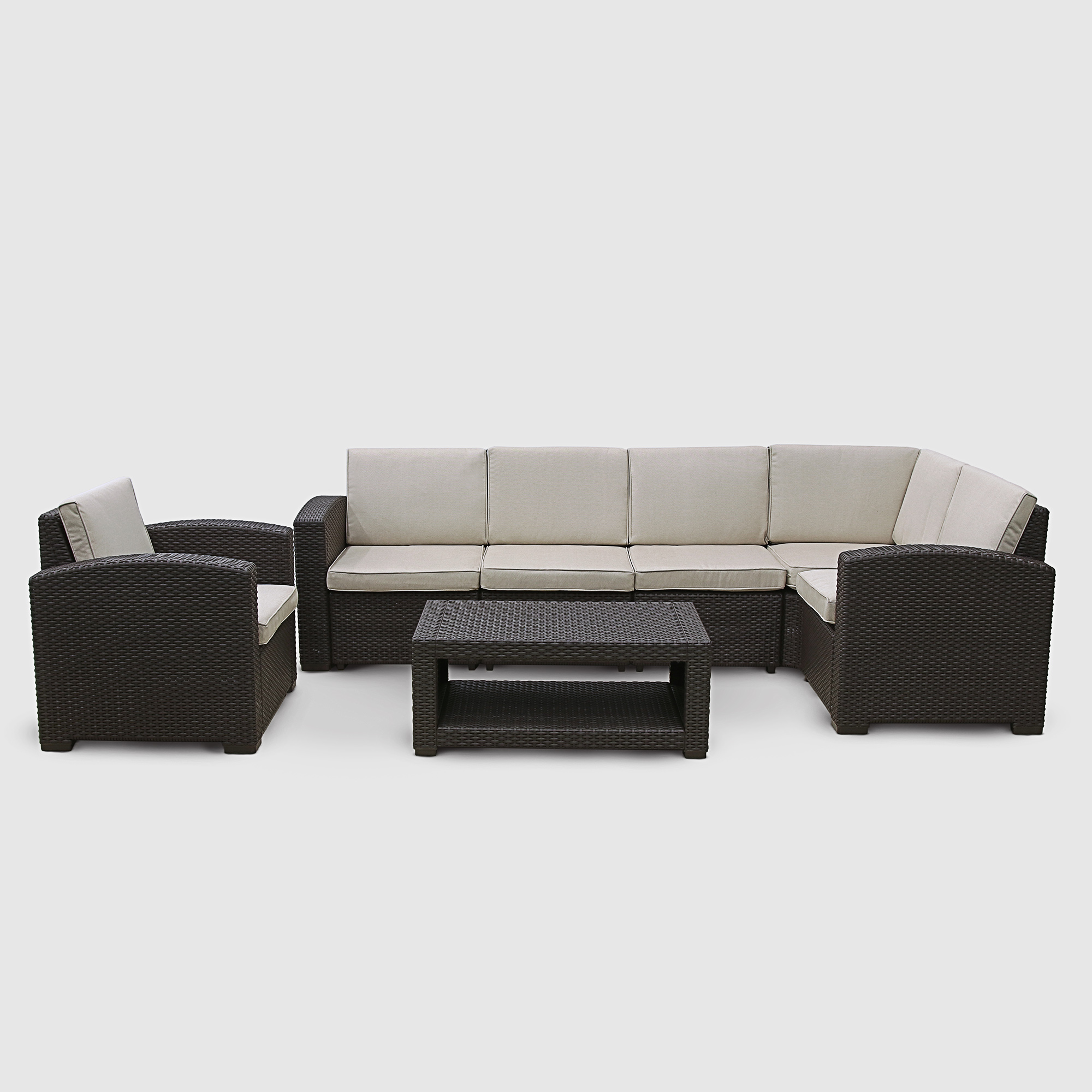 фото Комплект мебели lf угловой коричневый (sf1-cr4p-t-b/s-b-a15050)
