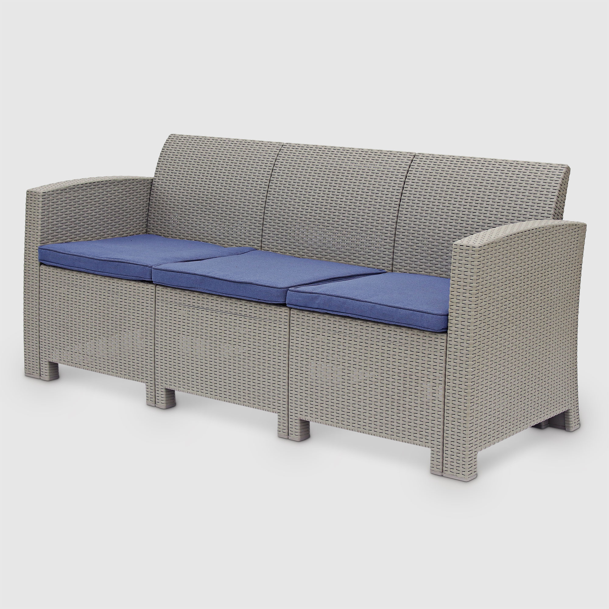 Комплект садовой мебели LF серый с синим из 4 пердметов, цвет синий, размер 172х61х76 - фото 4