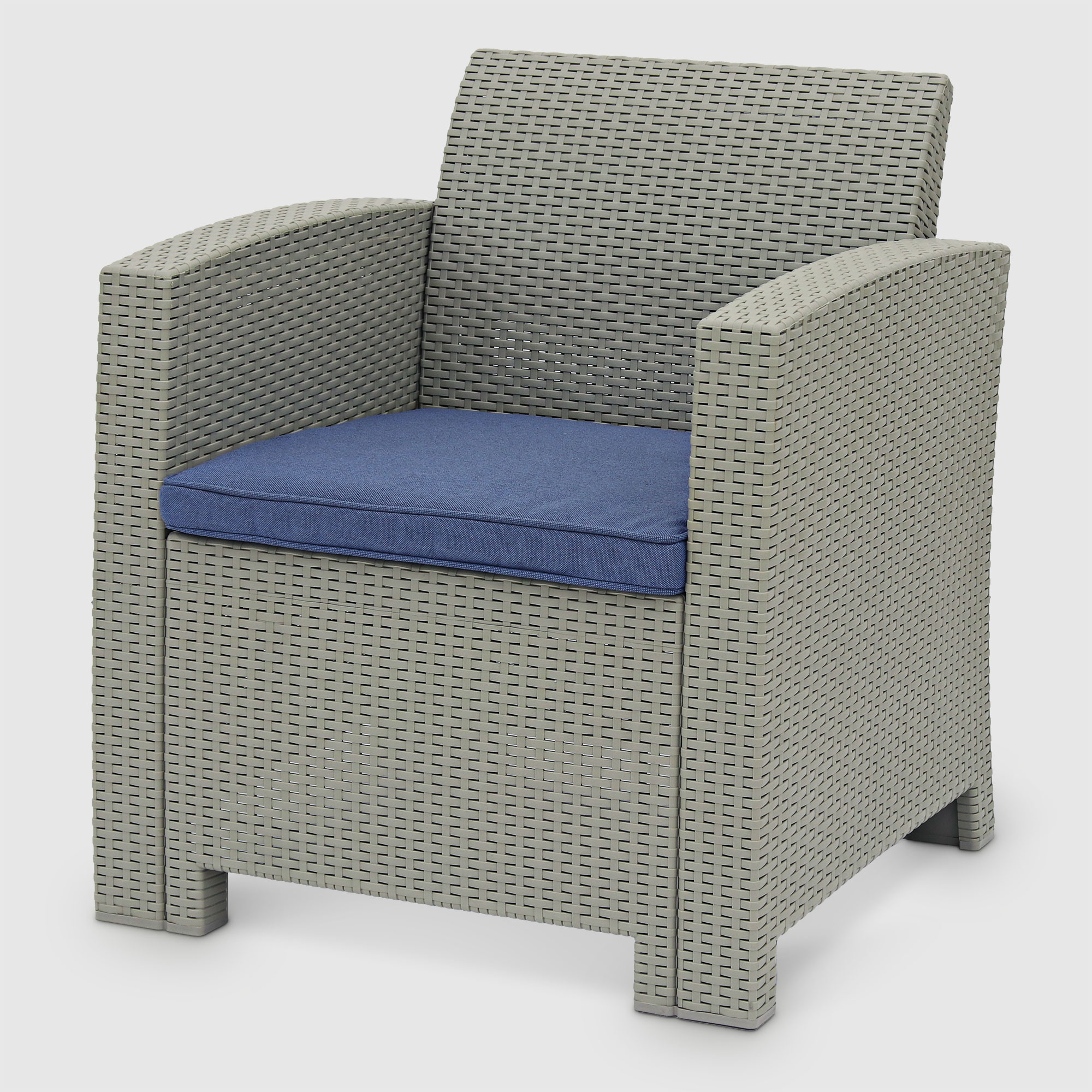 Комплект садовой мебели LF серый с синим из 4 пердметов, цвет синий, размер 172х61х76 - фото 6