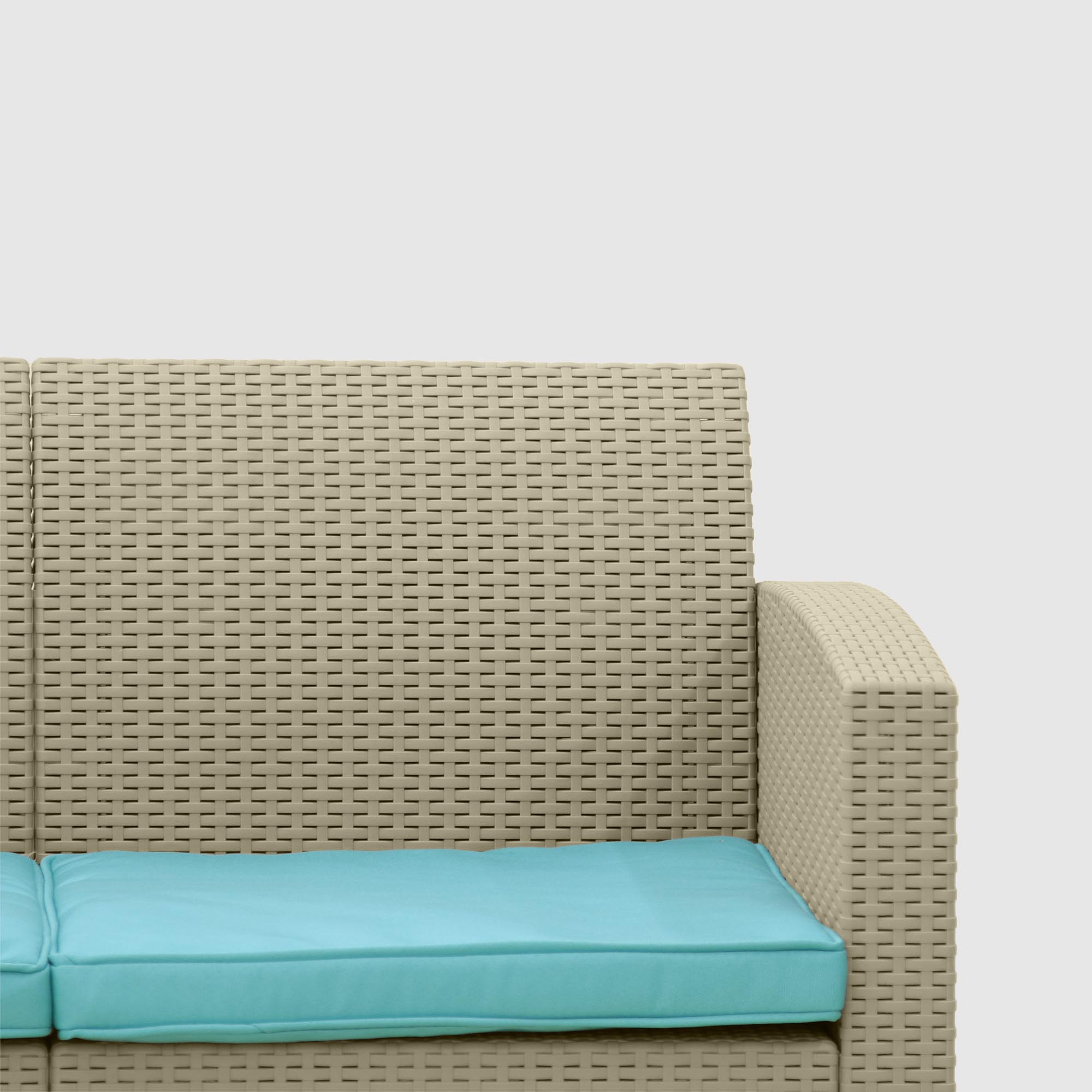 Комплект мебели LF стол+софа 2-х местная+2 кресла с подушками, цвет серый, размер 120x75 - фото 9