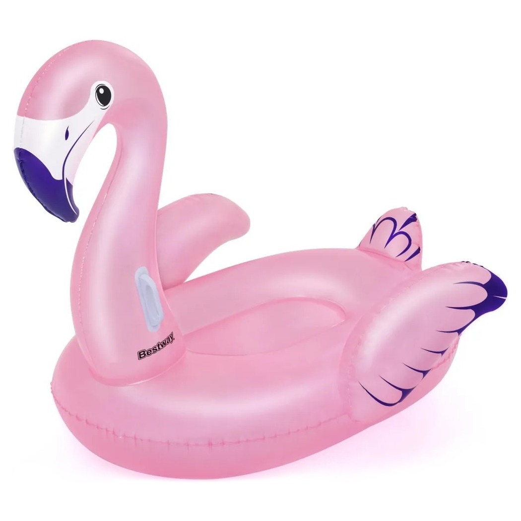 Фламинго надувной Bestway для катания на воде 1,53x1,43 м (41475) лодочка для плавания фламинго 153 х 143 см 41475 bestway 7434364
