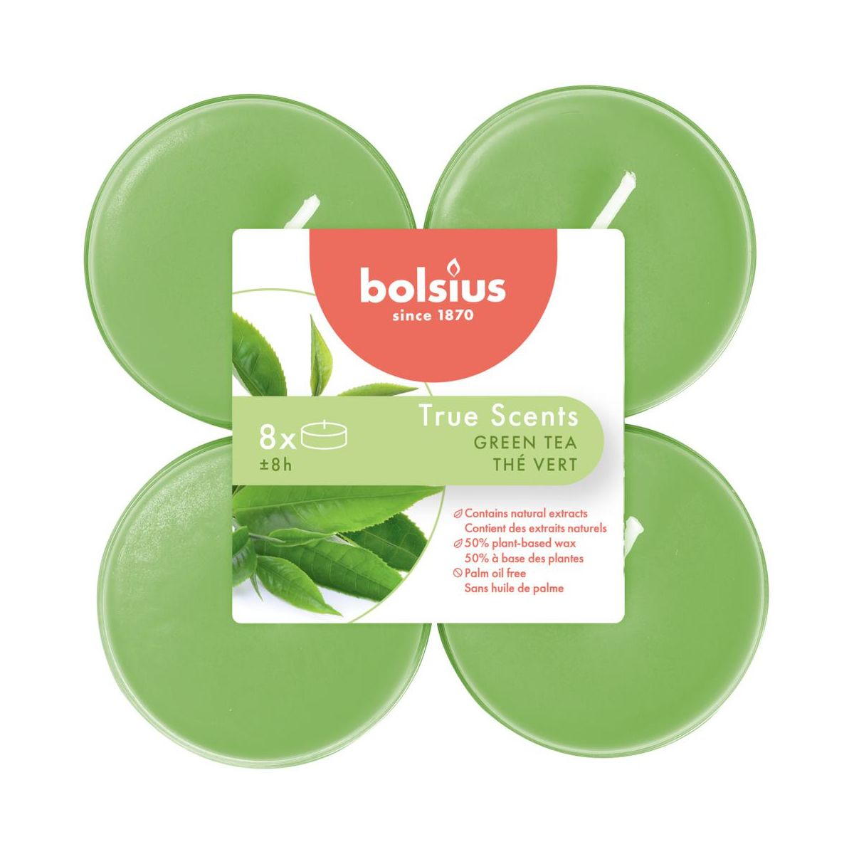 Найти и купить свечи чайные bolsius true scents 8 шт зеленый чай с доставко...