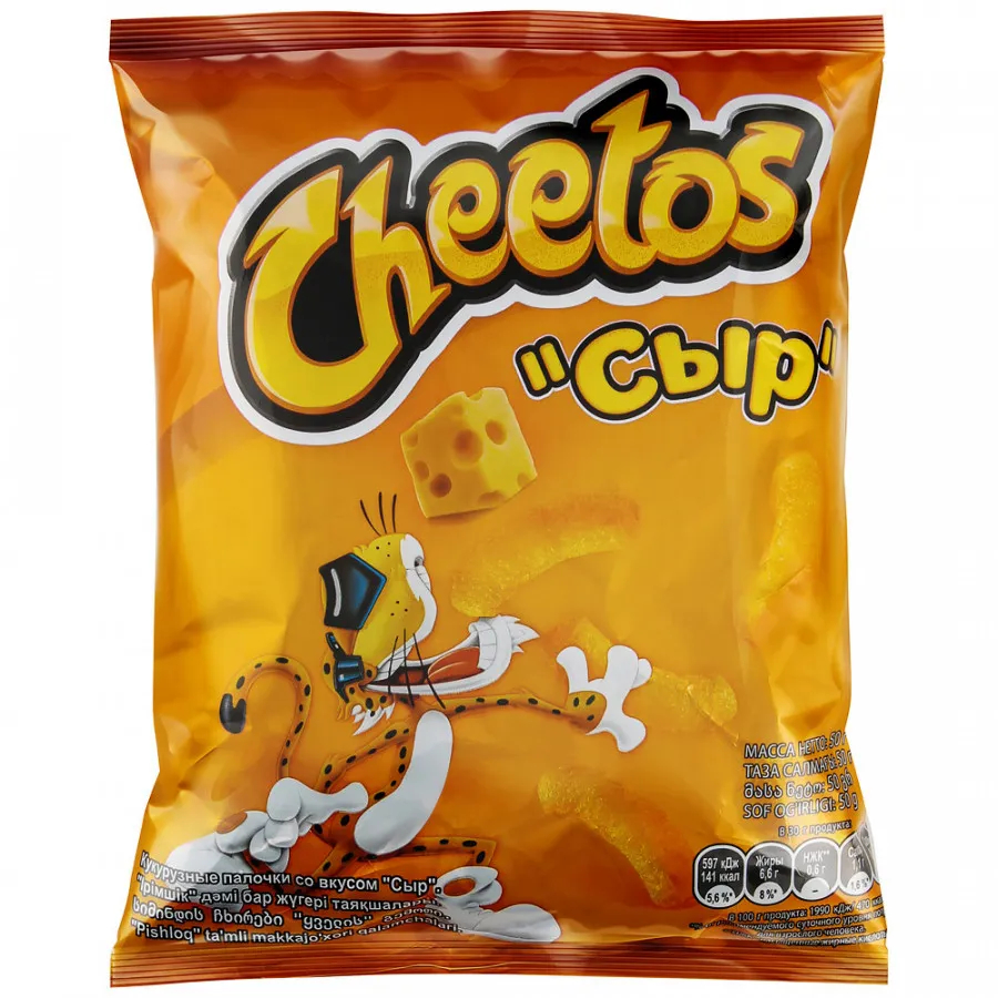 Кукурузные снеки Cheetos со вкусом сыра, 50г