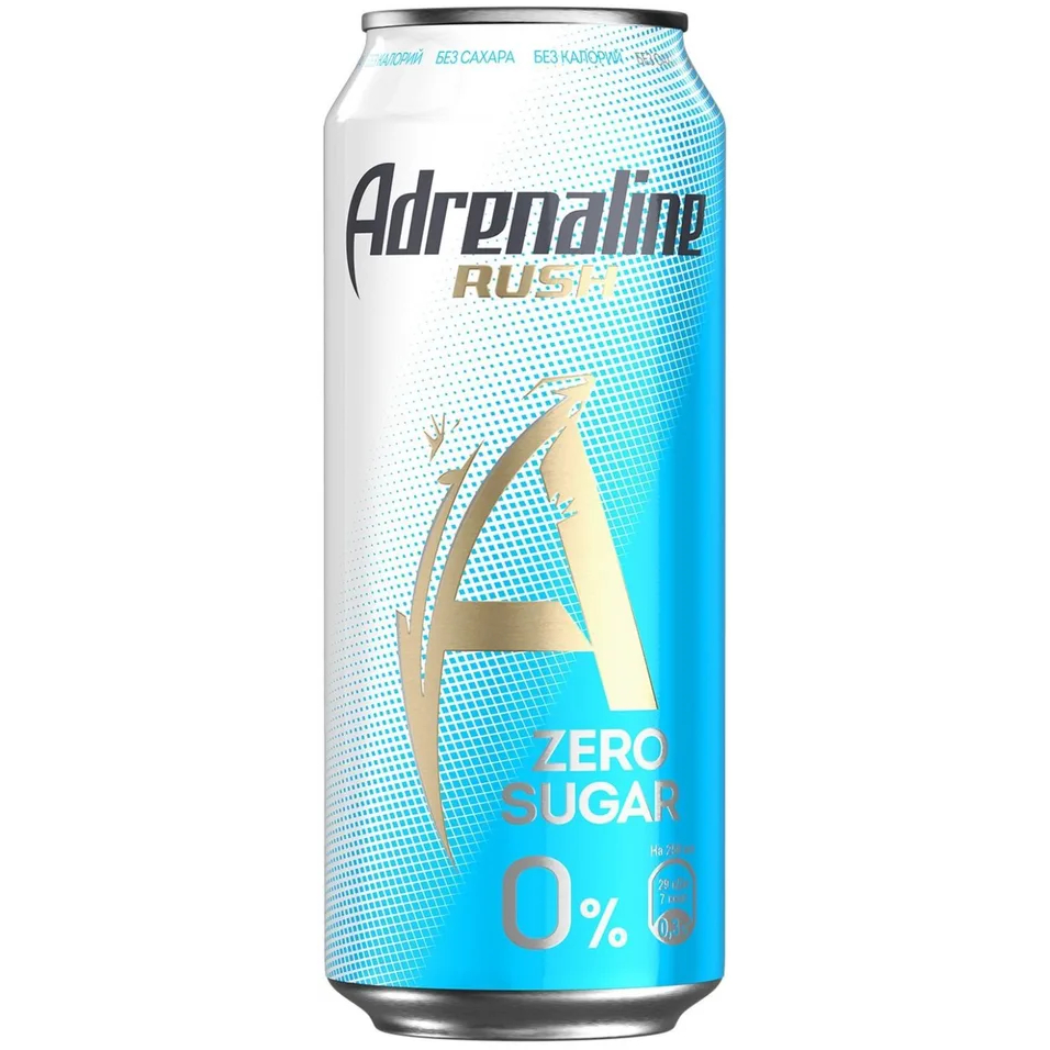 энергетический напиток adrenaline rush zero sugar silver energy без сахара 0 449 л Энергетический напиток Adrenaline Rush без сахара, 0,449 л