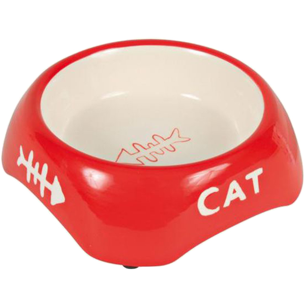 Миска для животных MAJOR Cat красная 13,5х4,5 см 150 мл родные корма знатные консервированный корм для кошек ягненок 100 гр