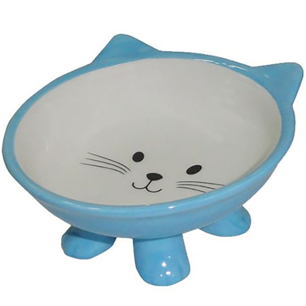 Миска для животных Foxie Cat on Feet голубая 12х7,5 см 110 мл миска для животных foxie dog bowl голубая 170 мл