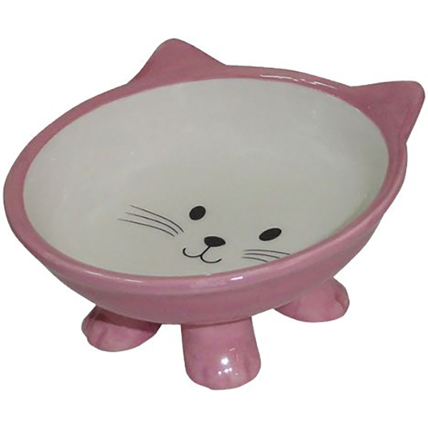 Миска для животных Foxie Cat on Feet розовая 12х7,5 см 110 мл ferplast venere m миска для кошек керамика 300 мл
