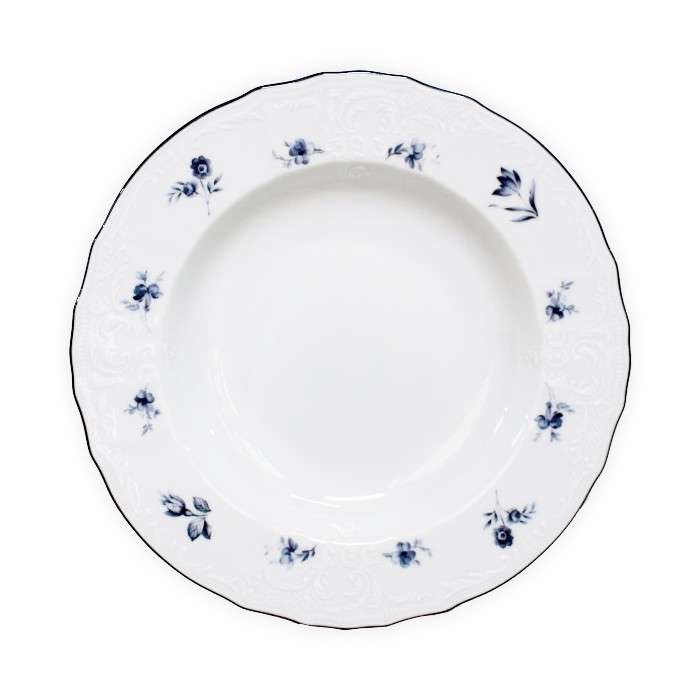 Тарелка глубокая Thun 1794 Bernadotte Синие мелкие цветы 23 см чашка с блюдцем thun 1794 bernadotte синие мелкие цветы 170 мл