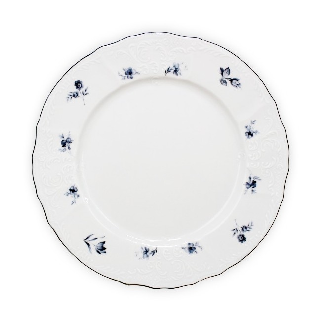 Тарелка десертная Thun 1794 Bernadotte Синие мелкие цветы 17 см