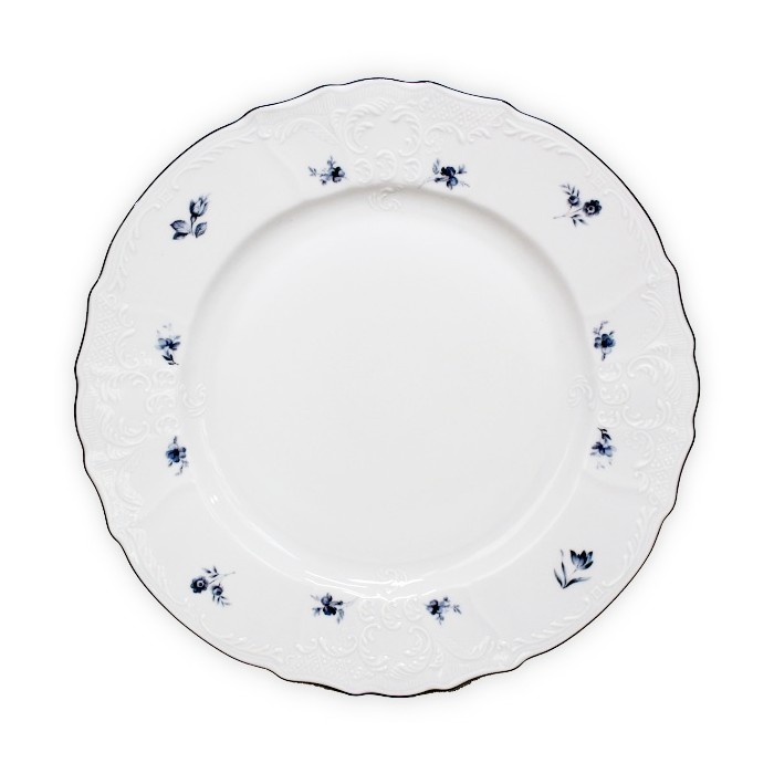 Тарелка мелкая Thun 1794 Bernadotte Синие мелкие цветы 25 см тарелка для торта 27см недекор bernadotte