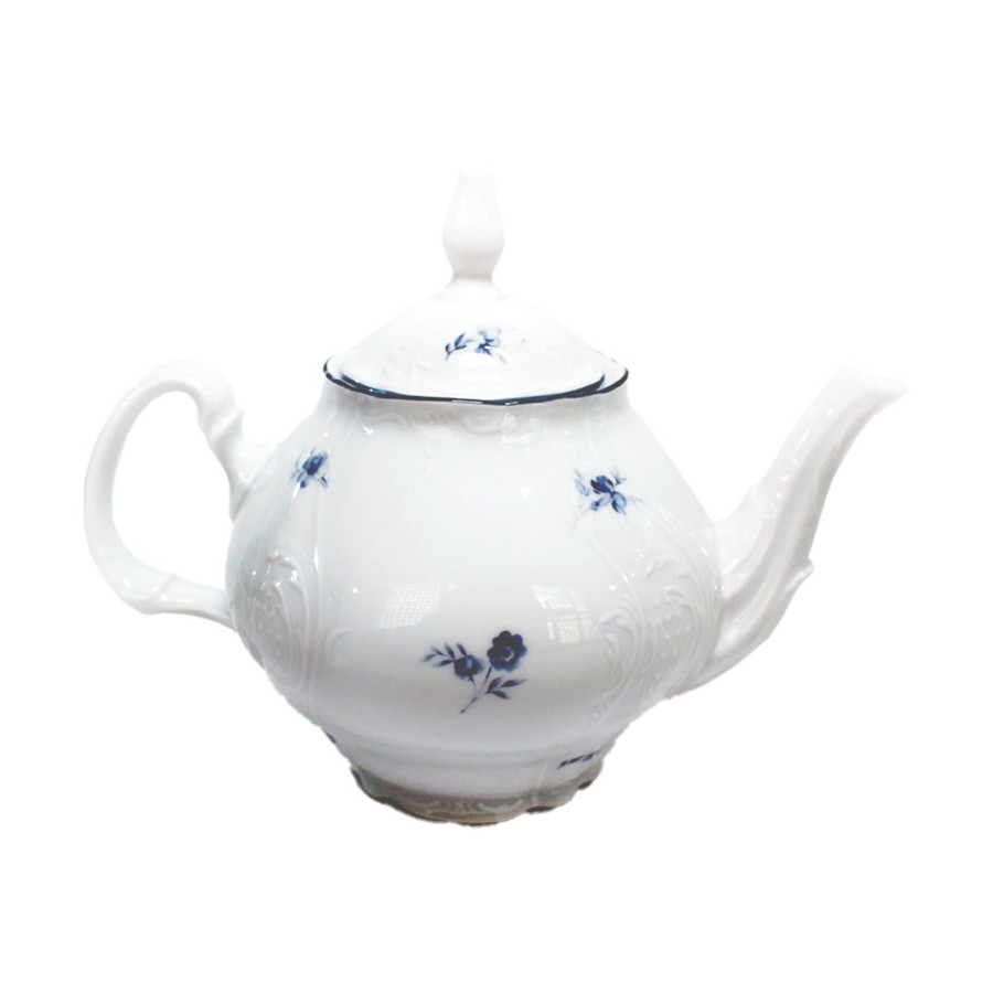 Чайник Thun 1794 Bernadotte Синие мелкие цветы 1,2 л с крышкой чашка с блюдцем thun 1794 bernadotte синие мелкие цветы 170 мл