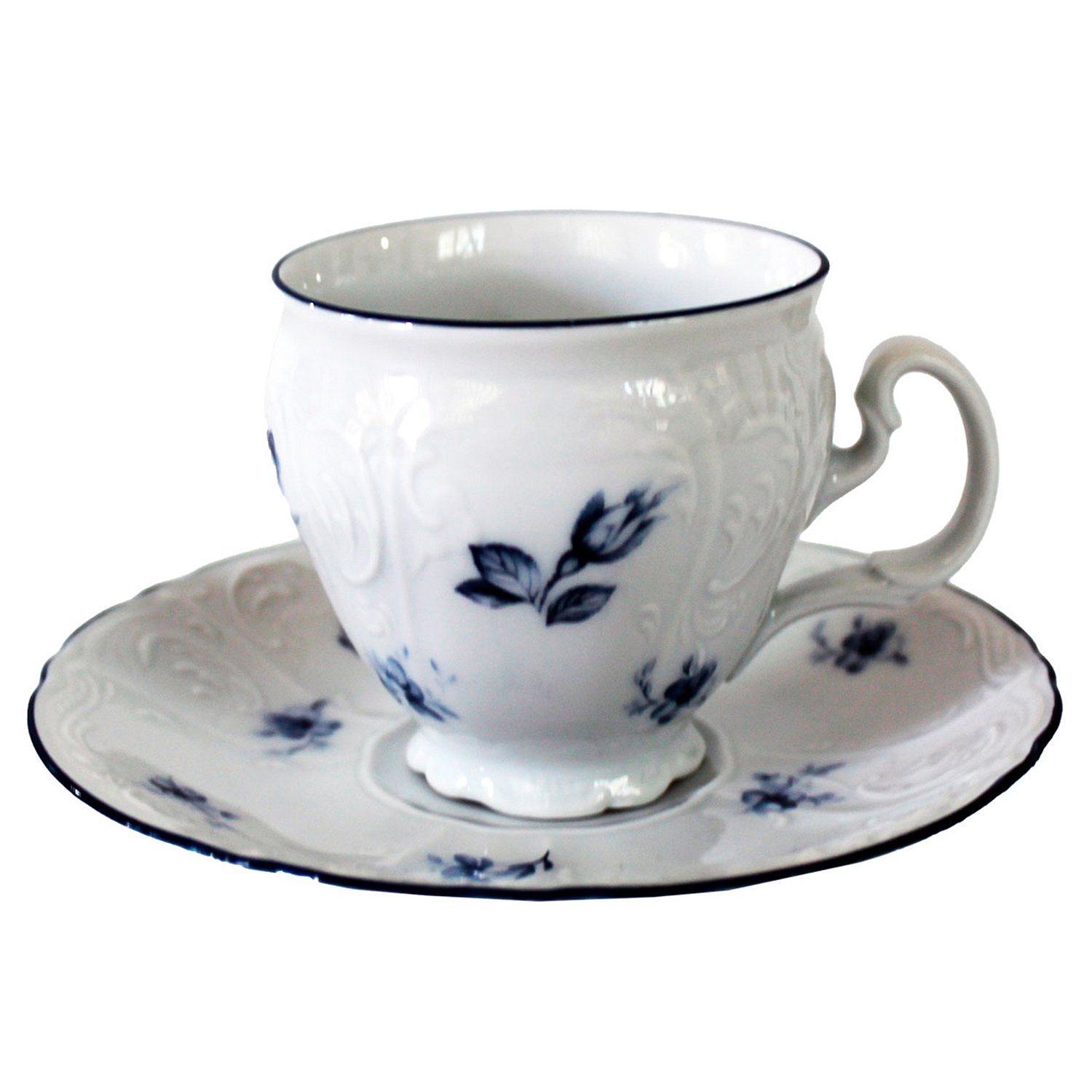 Чашка с блюдцем Thun 1794 Bernadotte Синие мелкие цветы 170 мл тарелка глубокая thun 1794 bernadotte синие мелкие цветы 23 см