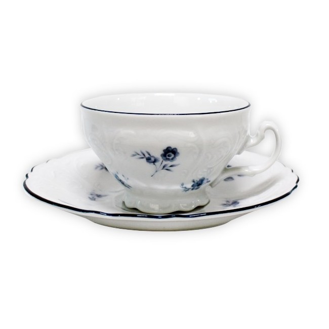 Чашка с блюдцем Thun 1794 Bernadotte Синие мелкие цветы 205 мл