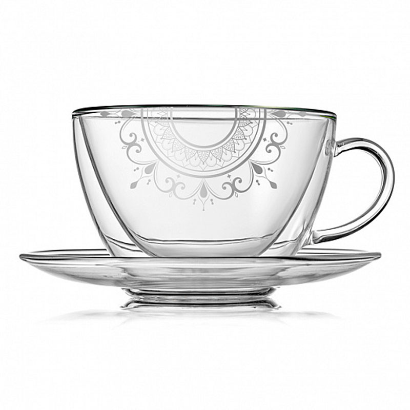 Чайная пара Walmer arabesque 250 мл, цвет прозрачный - фото 1