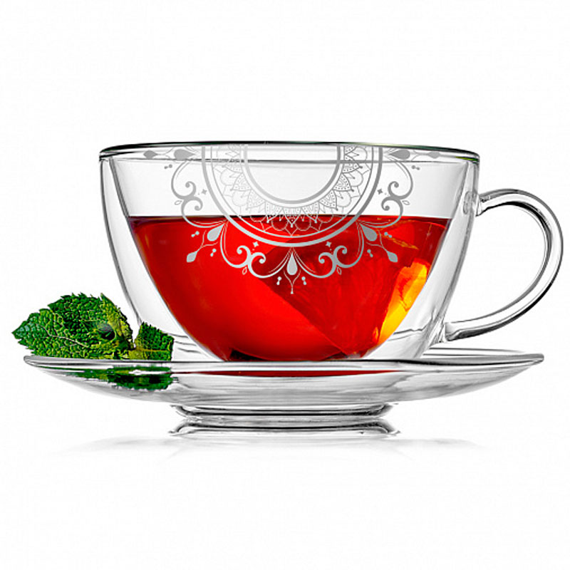 Чайная пара Walmer arabesque 250 мл, цвет прозрачный - фото 2