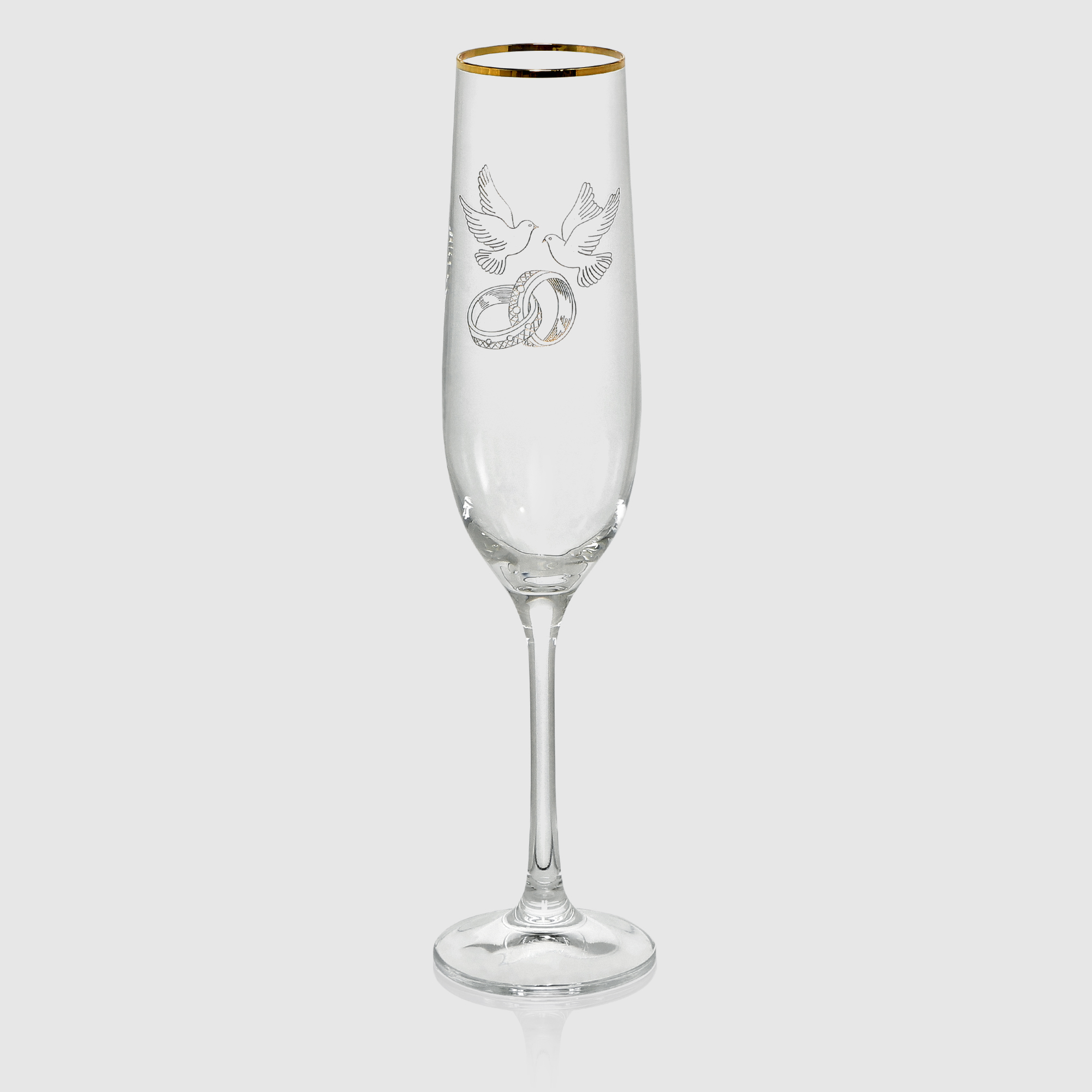 Набор бокалов для шампанского Bohemia Crystall Виола 190мл 2шт прозрачный - фото 1