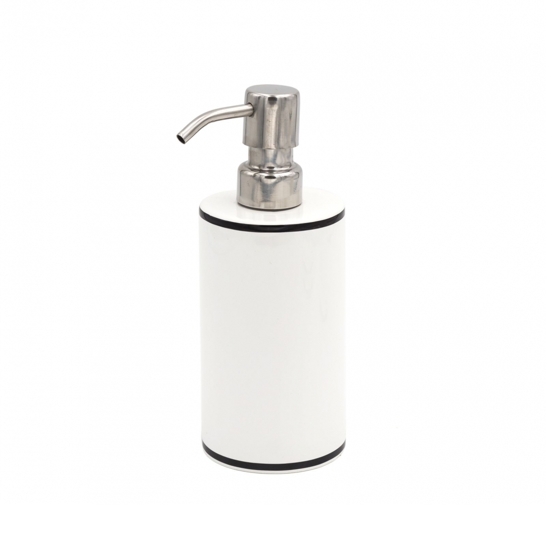 Дозатор для мыла Ridder Nena белый с чёрным 8,5х18,5 см дозатор для жидкого мыла ridder fancy белый 200 мл