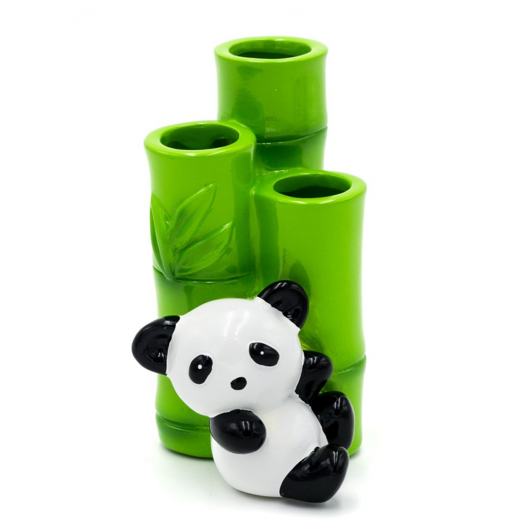 фото Стакан для зубных щёток ridder panda разноцветный 10,5х7х13,5 см
