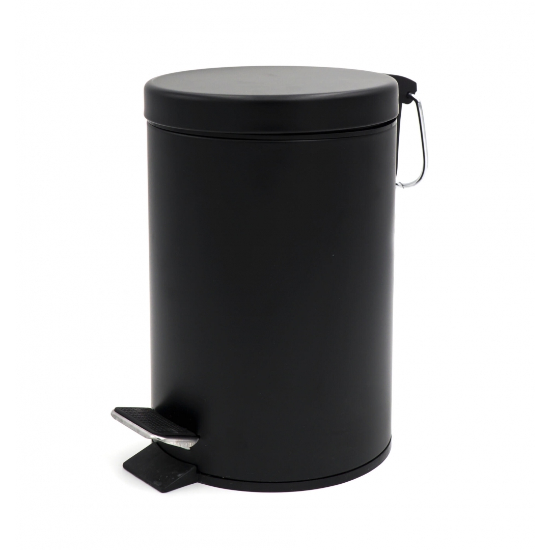 Ведро для мусора Ridder Ed чёрный металлик 25,5х20,5х27,2 см набор аксессуаров для ванной hengfei чёрный с белым из 4 предметов gx17s003a
