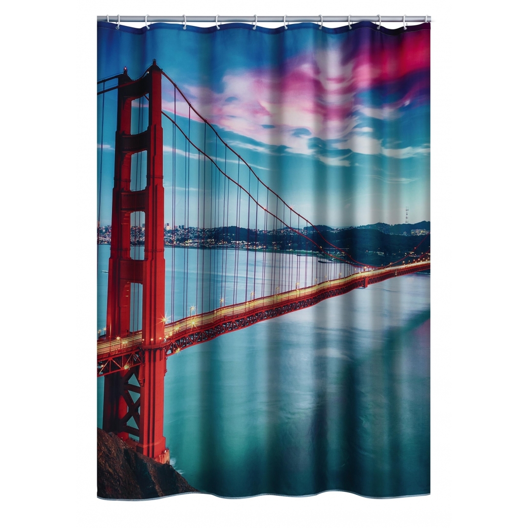 Штора для ванной Ridder Golden Gate Bridge разноцветная 200х180 см штора для ванной ridder summer day разноцветная 200х180 см