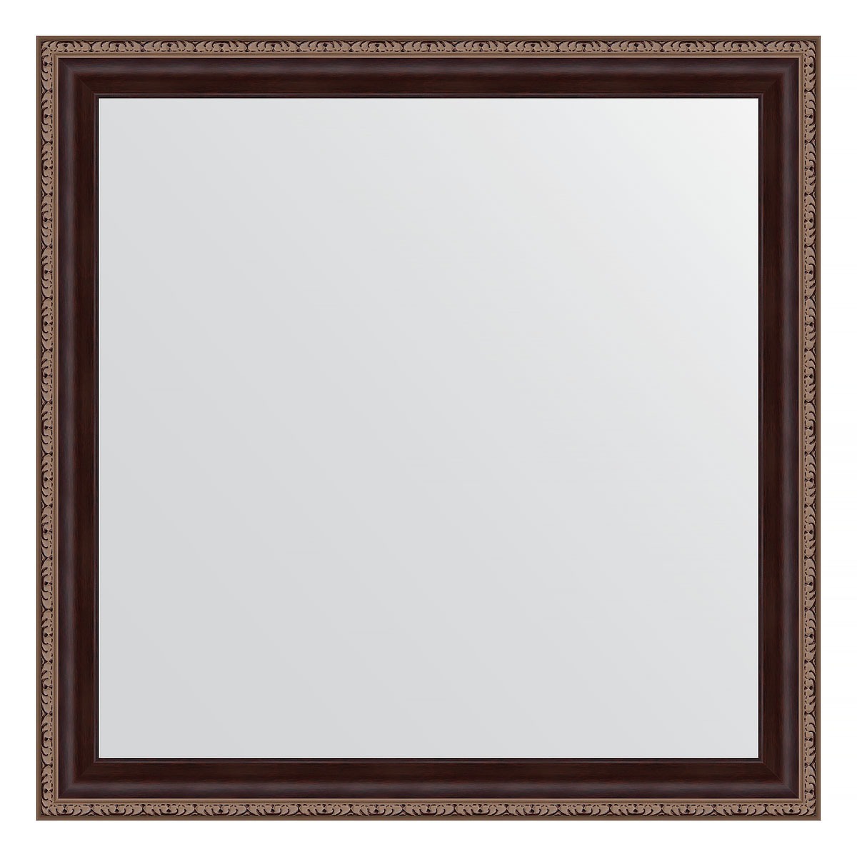 Зеркало в багетной раме Evoform махагон с орнаментом 50 мм 63x63 см