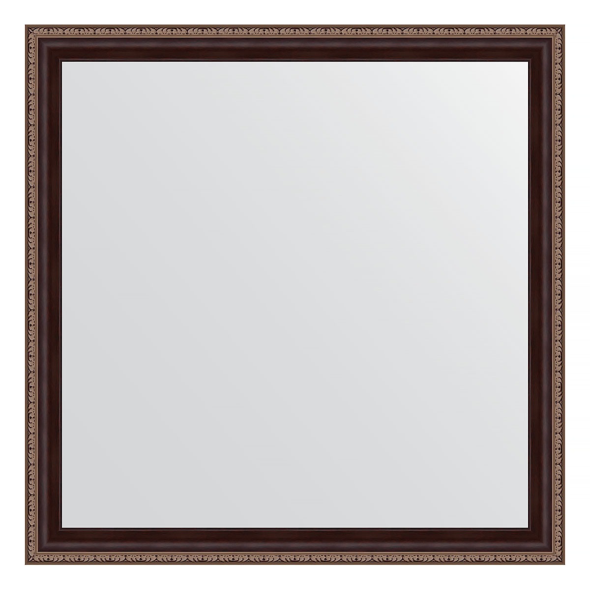 Зеркало в багетной раме Evoform махагон с орнаментом 50 мм 73x73 см flesi led fl snowflake 2 73x73 240v w