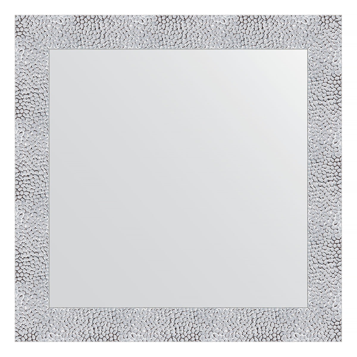 Зеркало в багетной раме Evoform чеканка белая 70 мм 66x66 см зеркало 51х141 см чеканка белая evoform definite by 3098