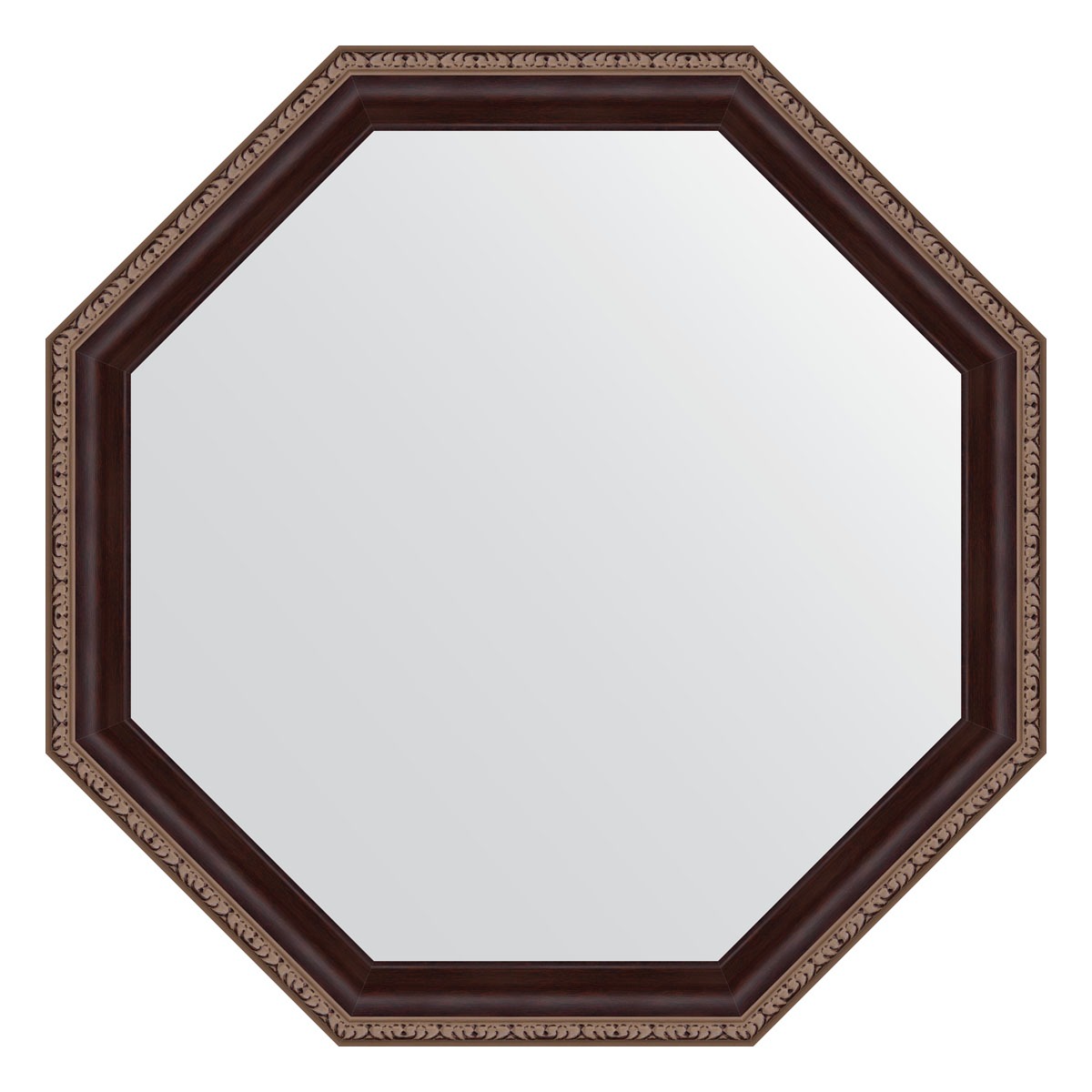 Зеркало в багетной раме Evoform махагон с орнаментом 50 мм 59x59 см