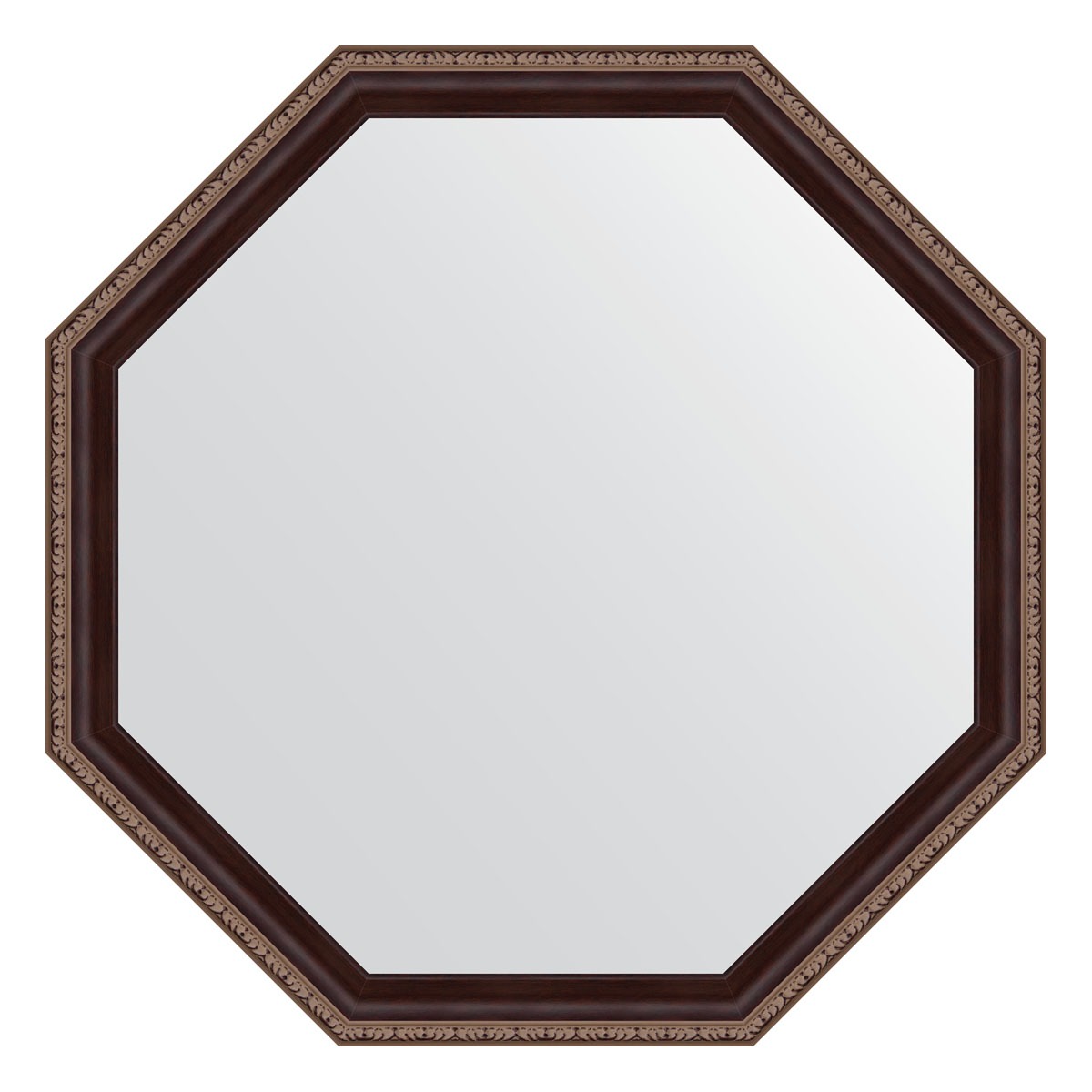 Зеркало в багетной раме Evoform махагон с орнаментом 50 мм 69x69 см