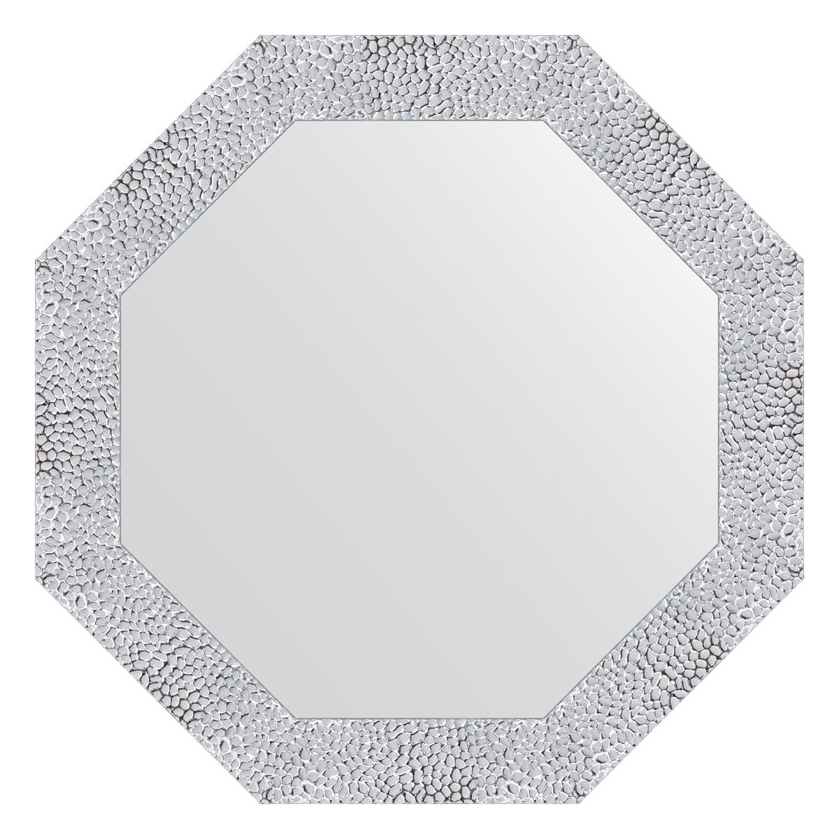 Зеркало в багетной раме Evoform чеканка белая 70 мм 63x63 см зеркало напольное в багетной раме чеканка белая 70 мм 108 x 197 см evoform